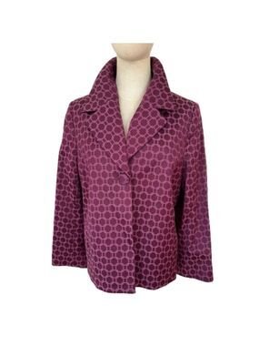 90s NWOT JUDITH HART QUIET LUXURY PURPLE ASIAN INSPIRED CROPPED SWING JACKET 14P